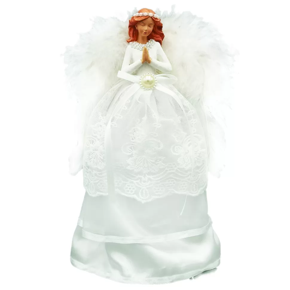 Christmas Forever ANGEL TREE TOP 11″ WHITE