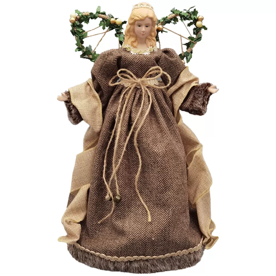 Christmas Forever ANGEL TREE TOP 16″ BROWN