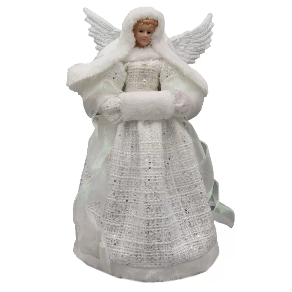 Christmas Forever ANGEL TREE TOP 16″ WHITE