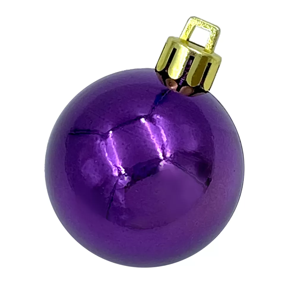 Christmas Forever BALL 90MM SHINY PLUM