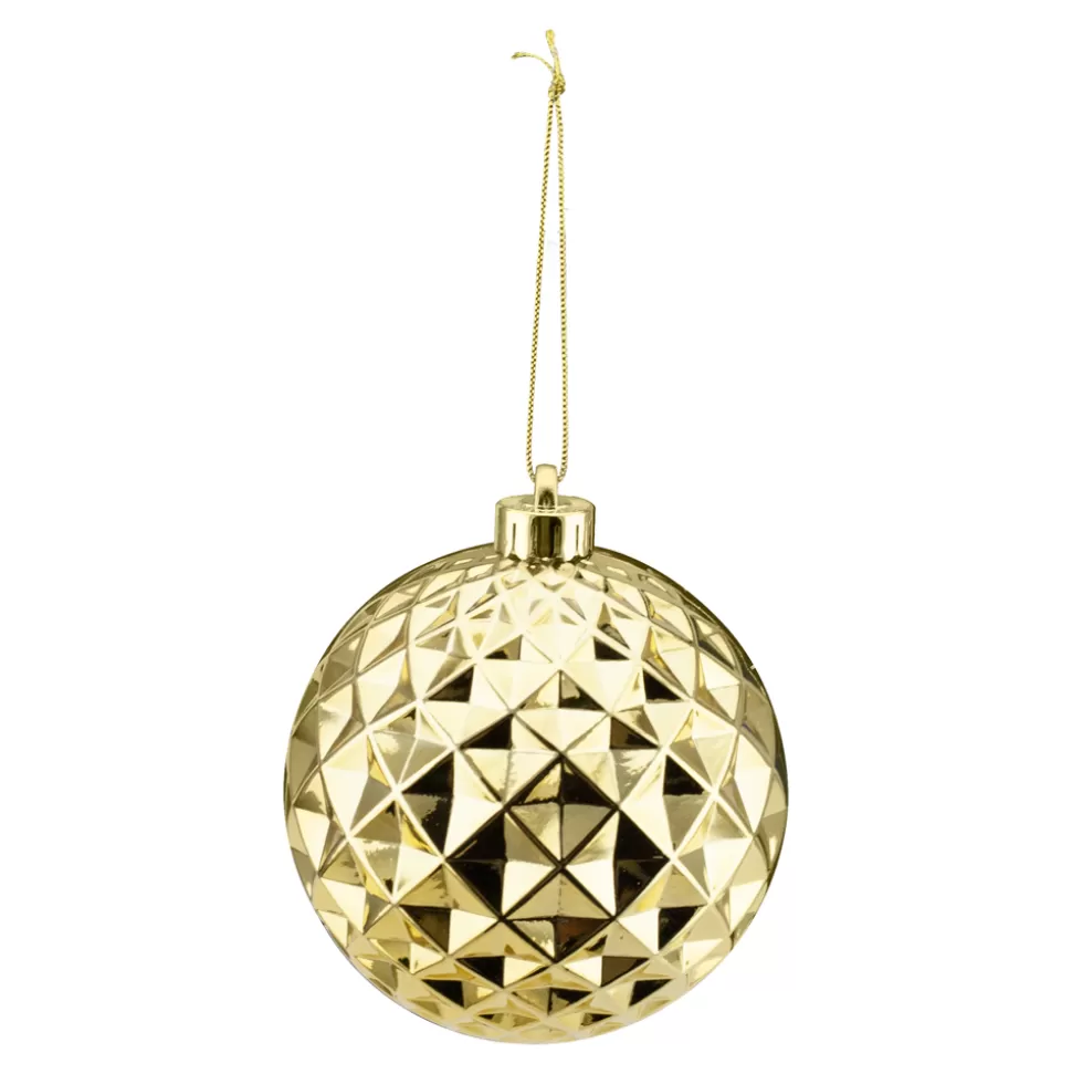 Christmas Forever BALL DIAMOND CUT 120MM SHINY LIGHT GOLD