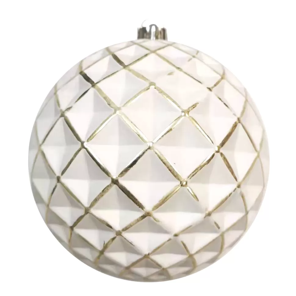 Christmas Forever BALL DIAMOND LOOK 120MM WHITE/ GOLD