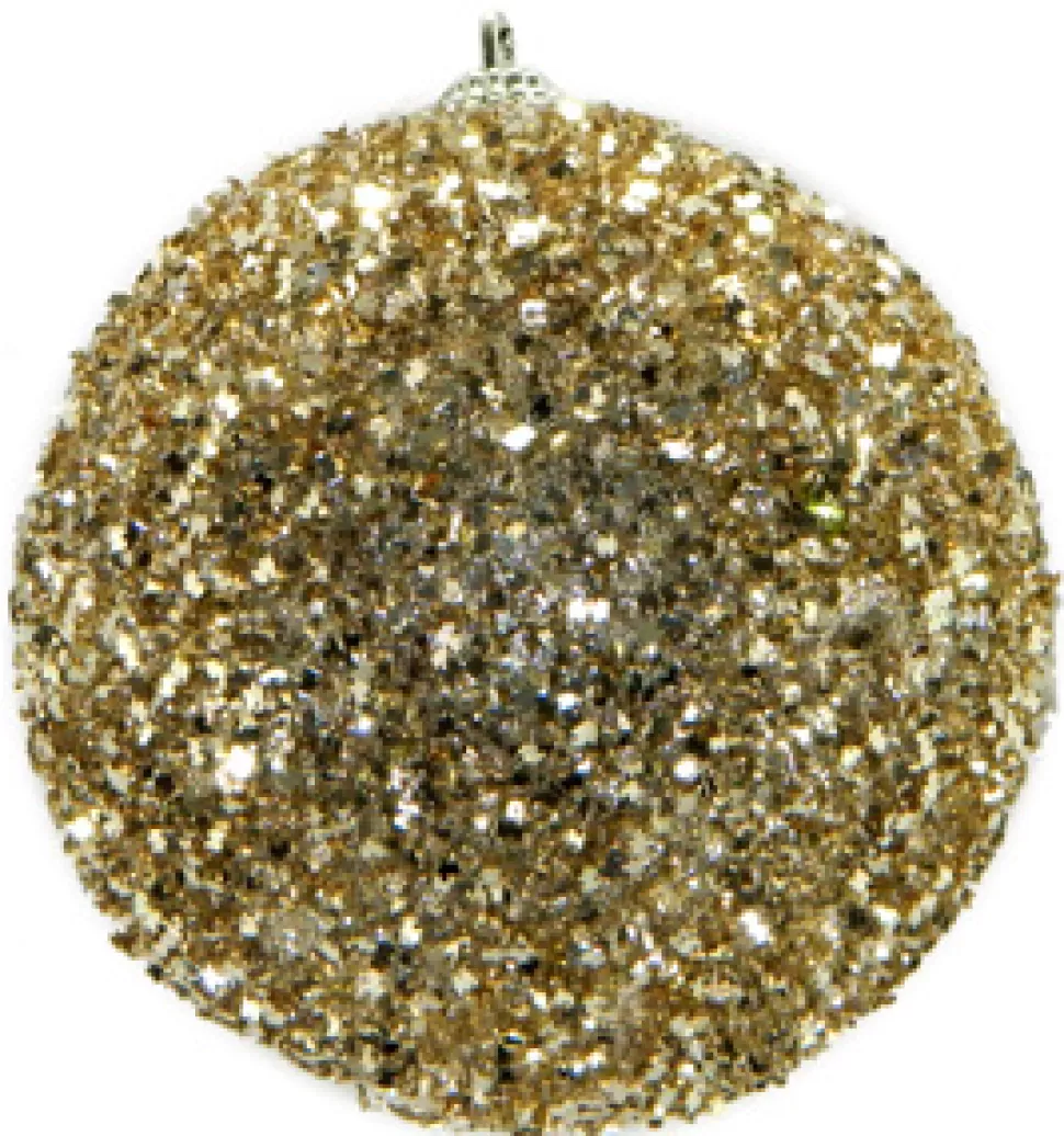 Christmas Forever BALL GLITTER-3D 105MM CHAMPAGNE