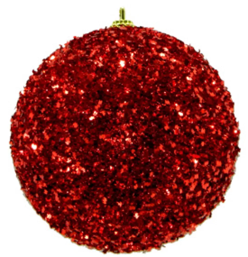 Christmas Forever BALL GLITTER-3D 105MM RED