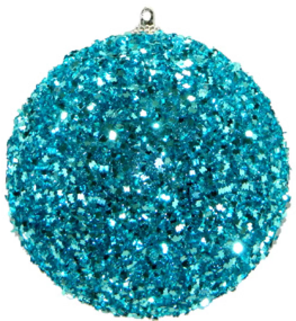 Christmas Forever BALL GLITTER-3D 105MM TEAL