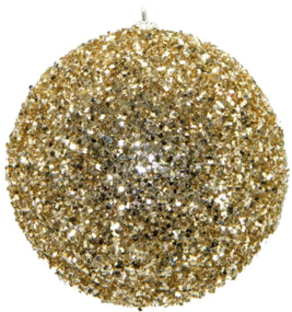 Christmas Forever BALL GLITTER-3D 125MM CHAMPAGNE