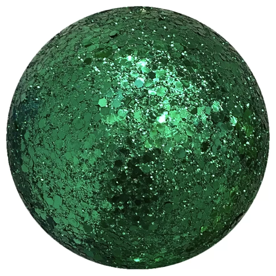 Christmas Forever BALL GLITTER 100MM FOREST GREEN