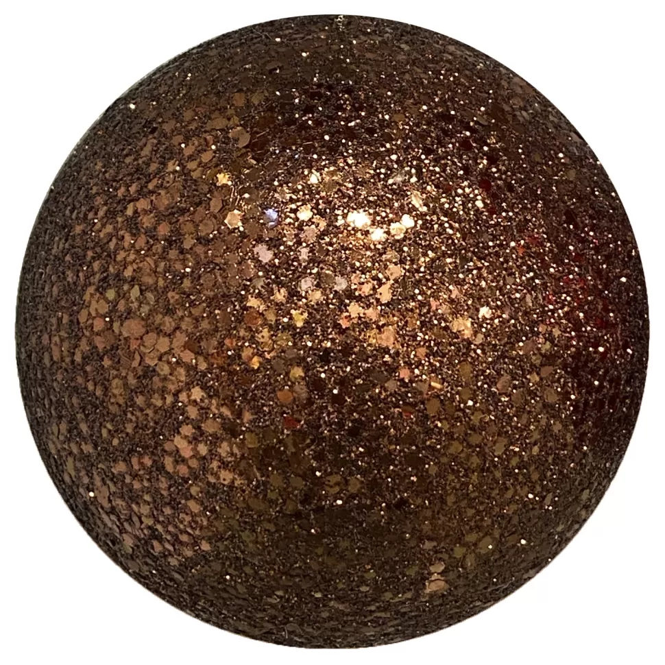 Christmas Forever BALL GLITTER 120MM CHOCOLATE