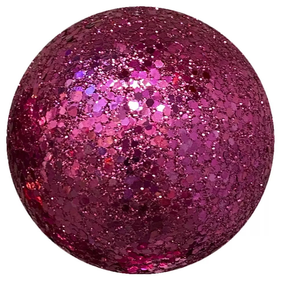 Christmas Forever BALL GLITTER 120MM FUCHSIA