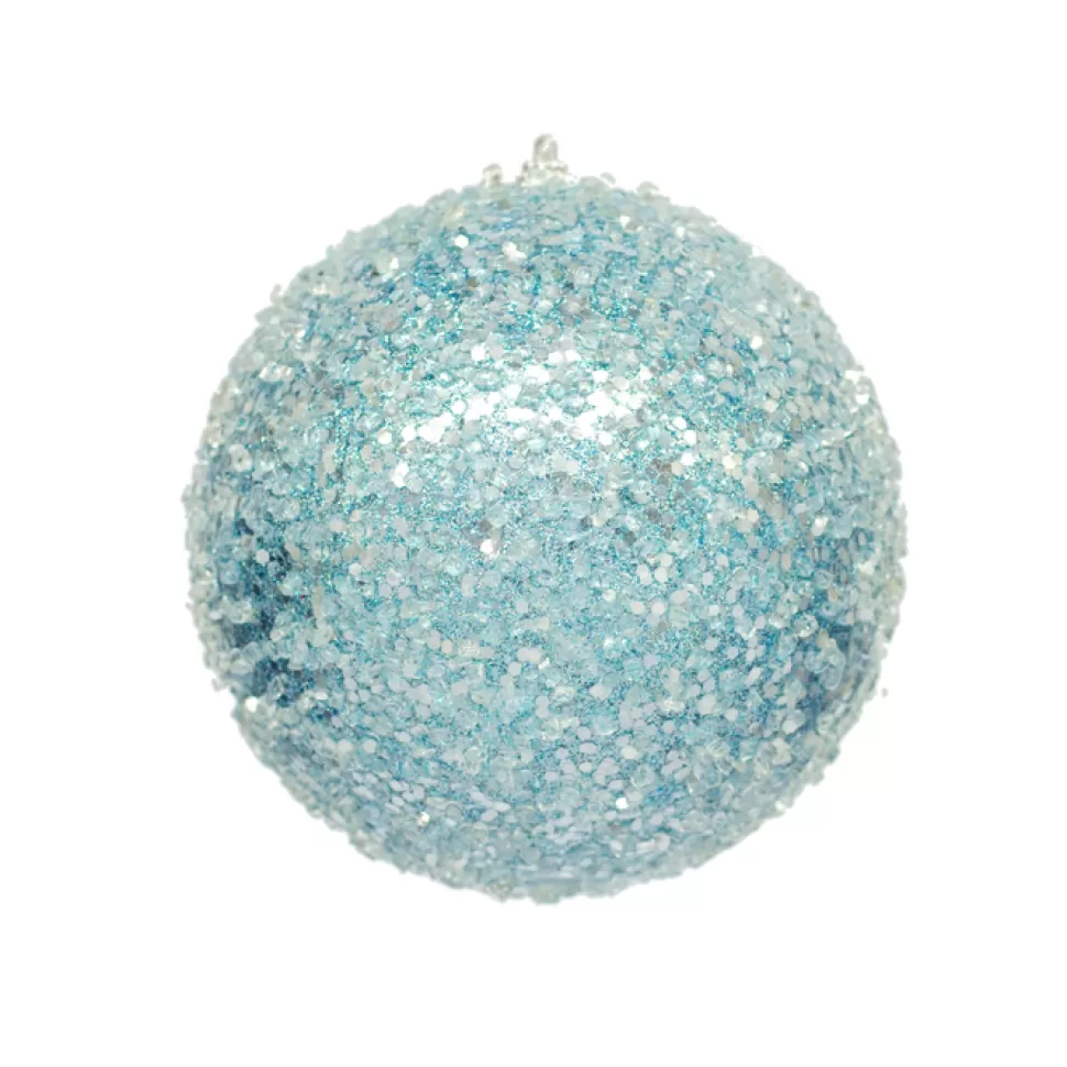Christmas Forever BALL GLITTER & ICE 150MM ICE BLUE