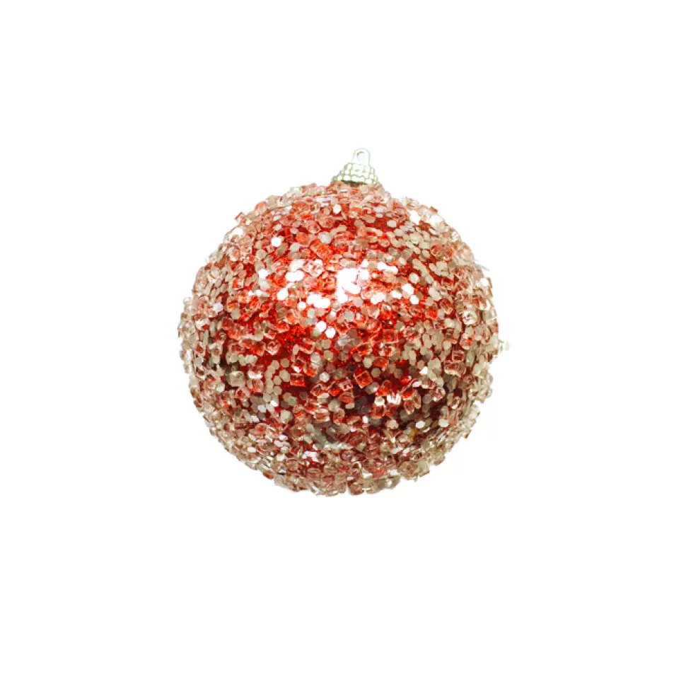 Christmas Forever BALL GLITTER & ICE 90MM RED