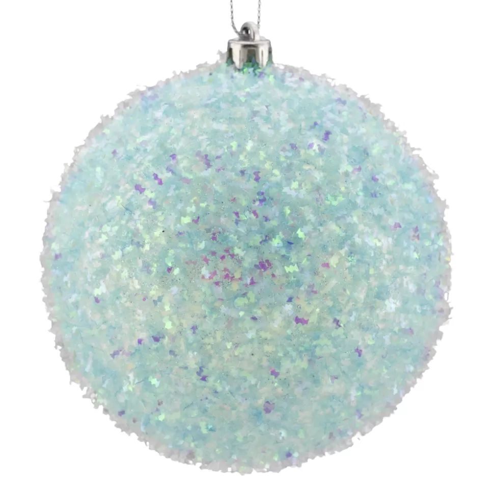 Christmas Forever BALL GLITTER-IRR 3D 100MM ICE BLUE