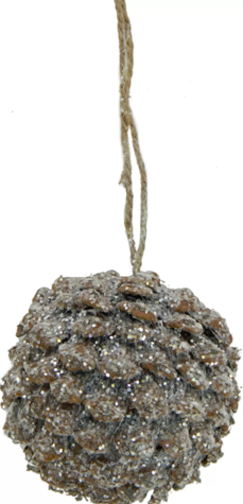 Christmas Forever BALL PINECONE CHIP 3″ NATURAL/ ICED