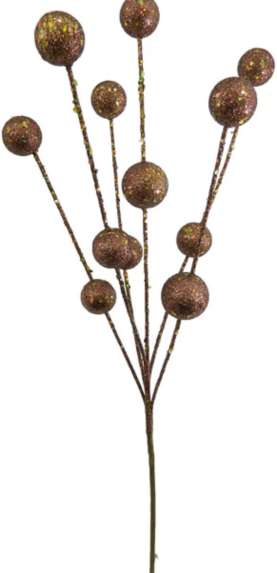 Christmas Forever BALL SPRAY 16″ BROWN GLITTER