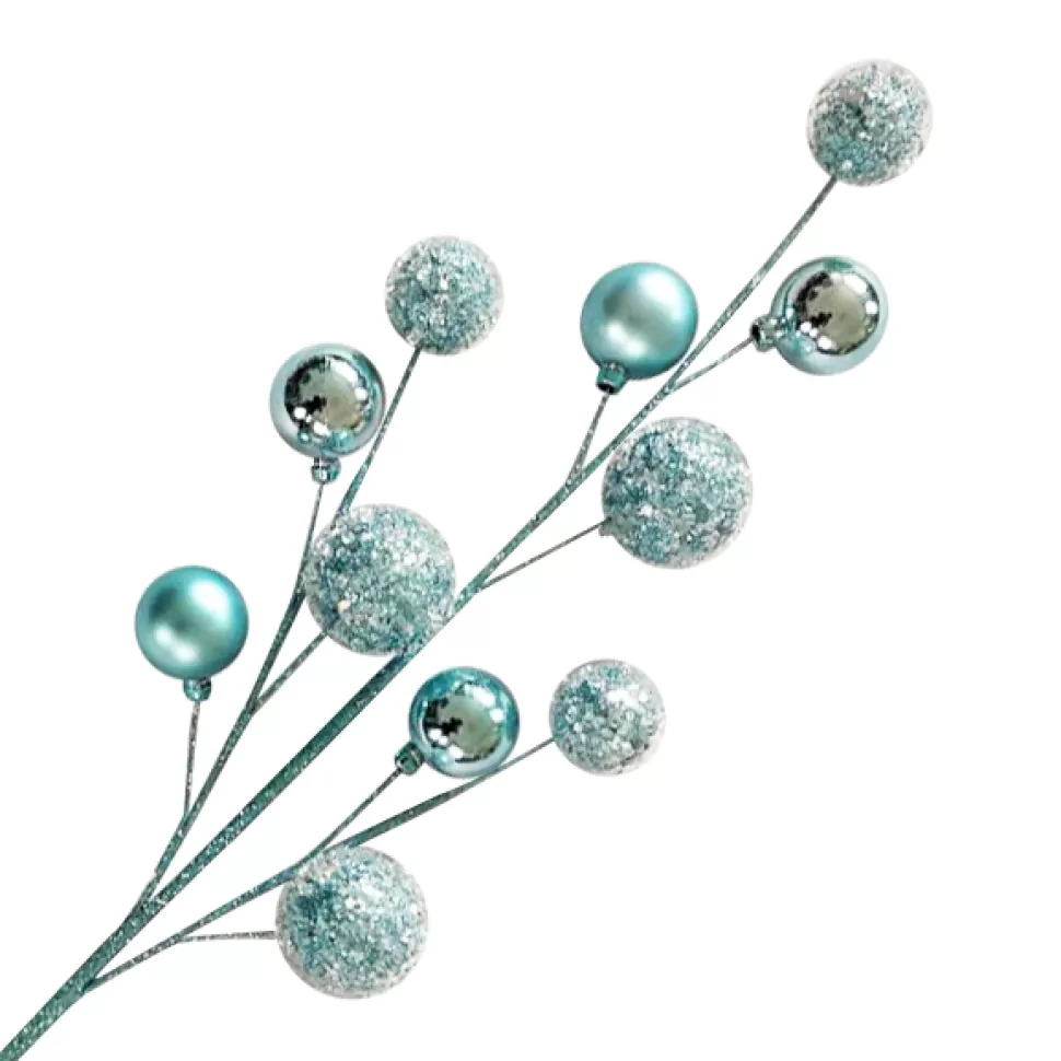 Christmas Forever BALL SPRAY 27″X11 ICE BLUE SHINY/ MATT/ ICE
