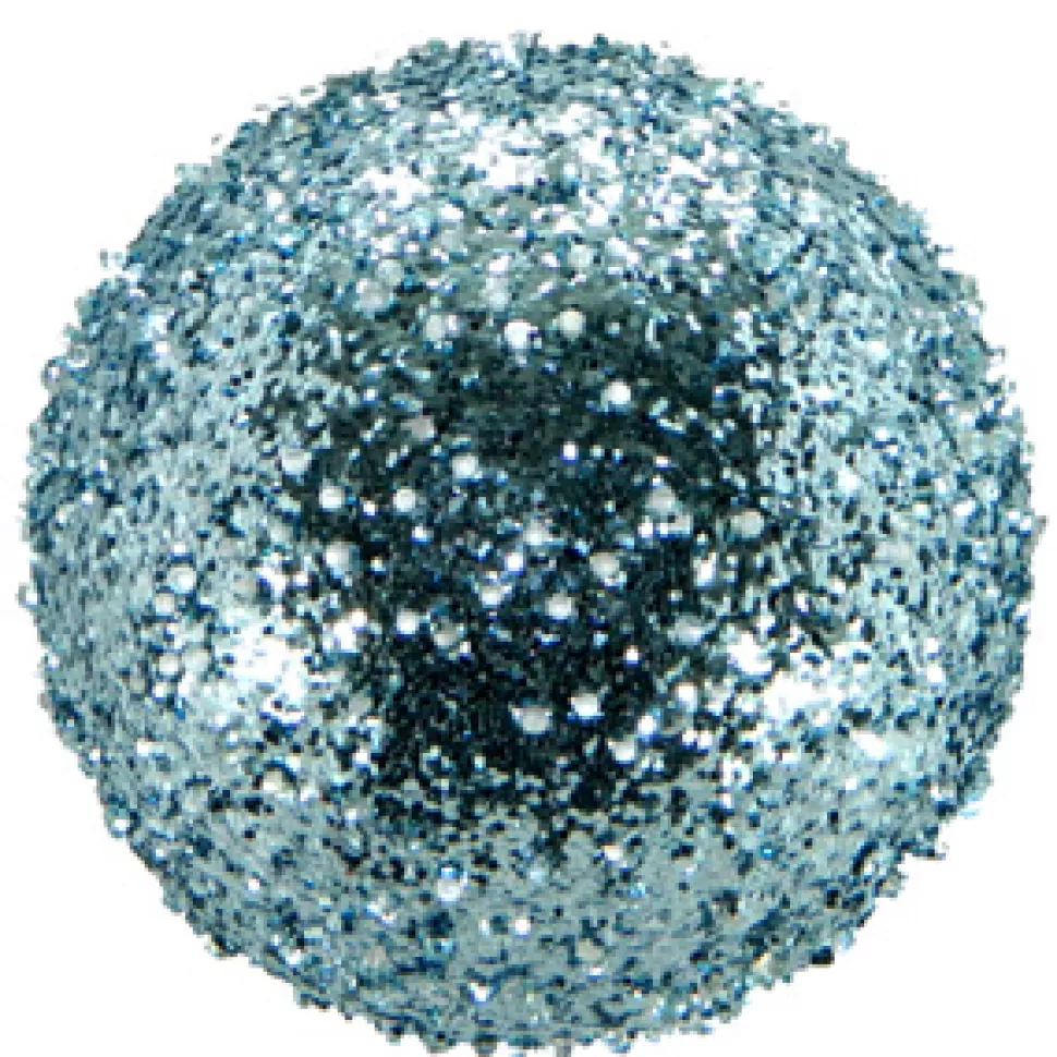 Christmas Forever BALL VINTAGE ICE GLITTER 100MM ICE BLUE