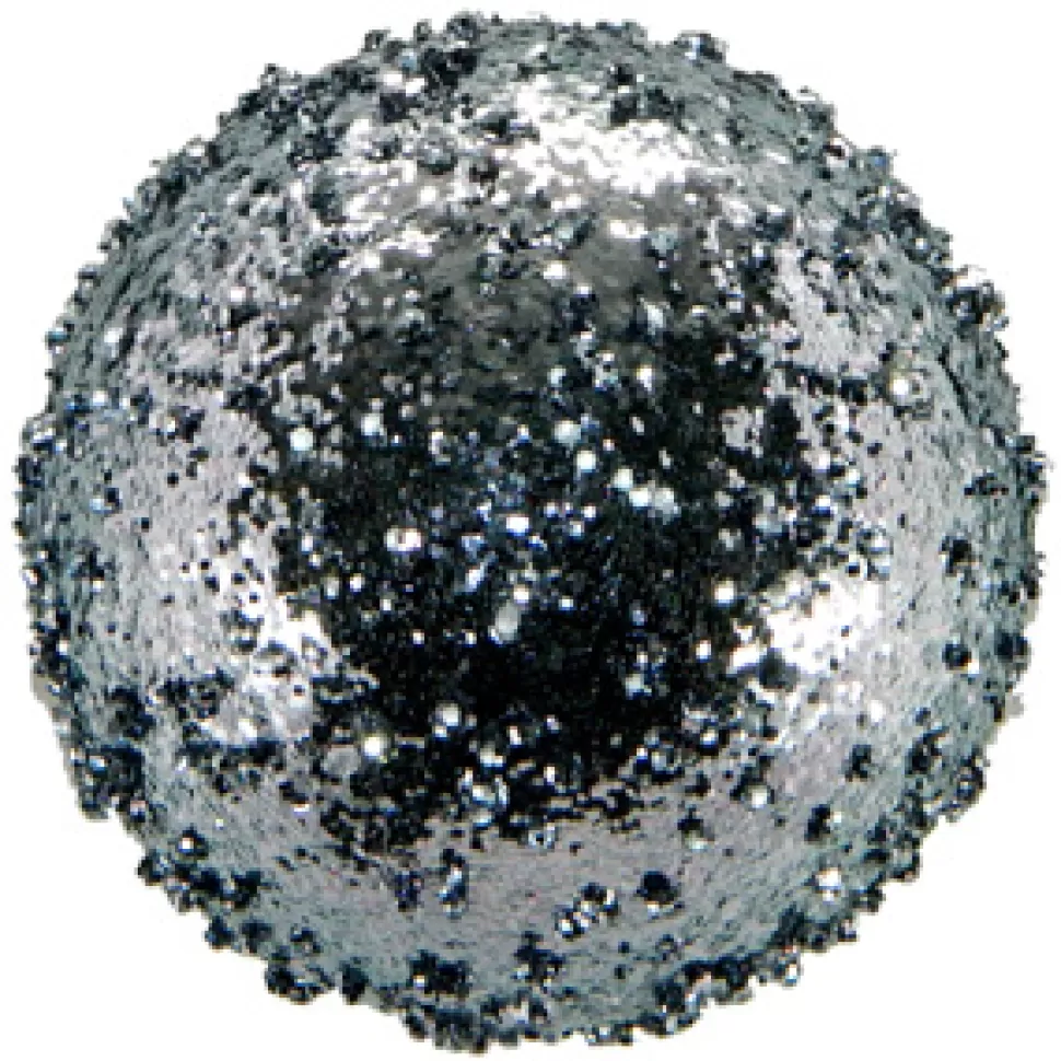 Christmas Forever BALL VINTAGE ICE GLITTER 100MM PEWTER