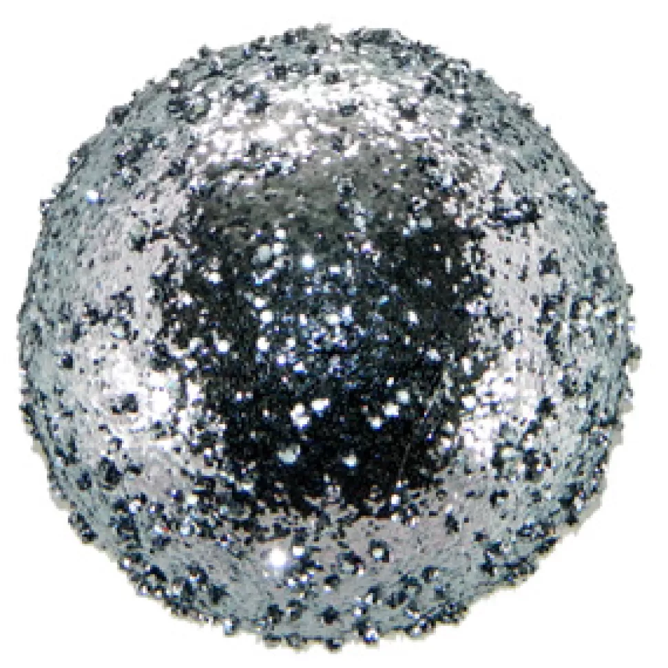 Christmas Forever BALL VINTAGE ICE GLITTER 120MM PEWTER