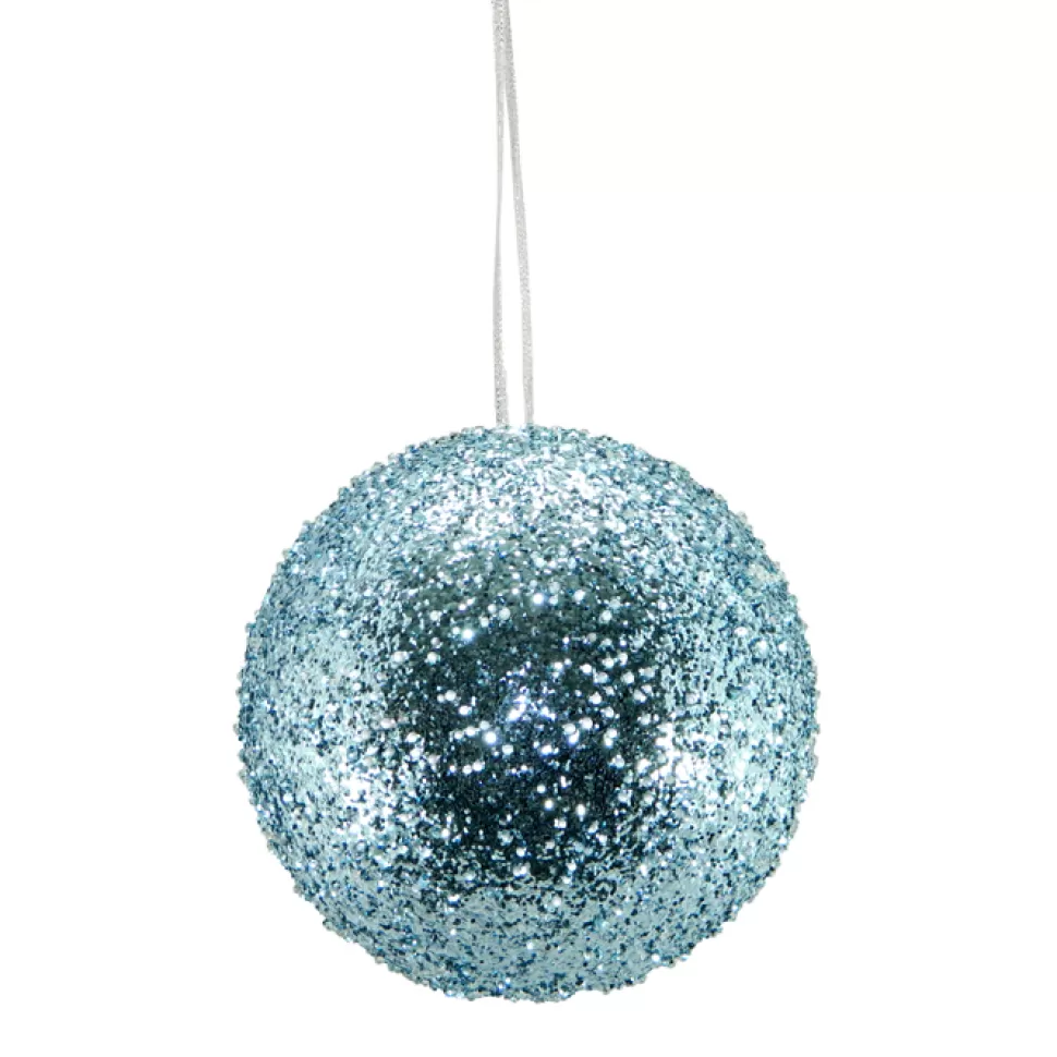 Christmas Forever BALL VINTAGE ICE GLITTER 150MM ICE BLUE