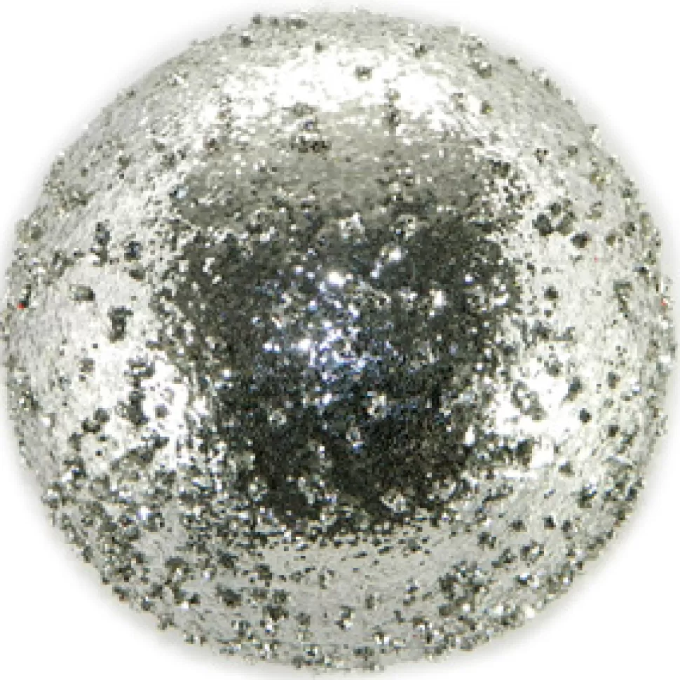 Christmas Forever BALL VINTAGE ICE GLITTER 150MM SILVER CN