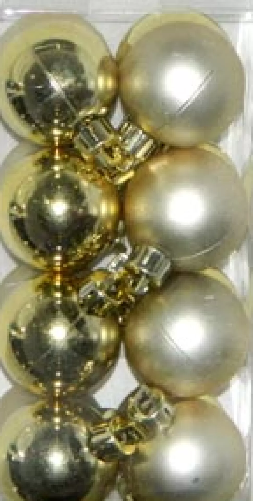 Christmas Forever BALLS BOXED 16PC 35MM LT. GOLD SHY/ MATT