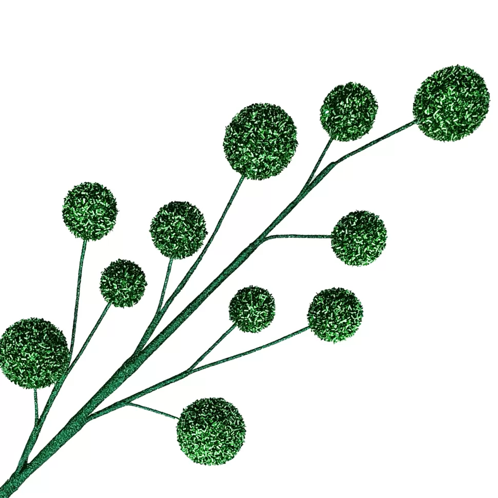 Christmas Forever BALLSPRAY 29.5″X11 GREEN TINSEL GLTR.