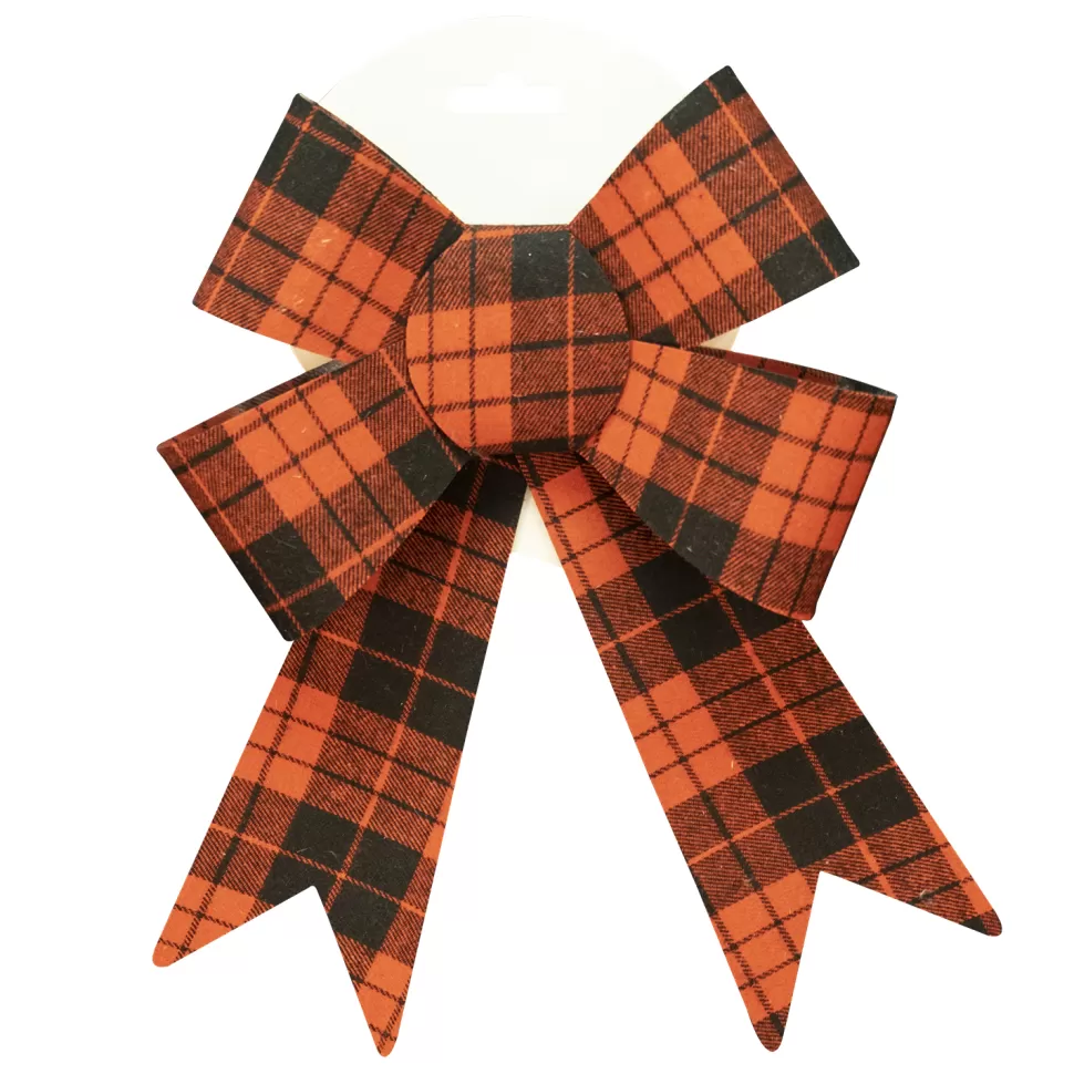 Christmas Forever BOW RED/ BLACK PLAID 7″ X 12″