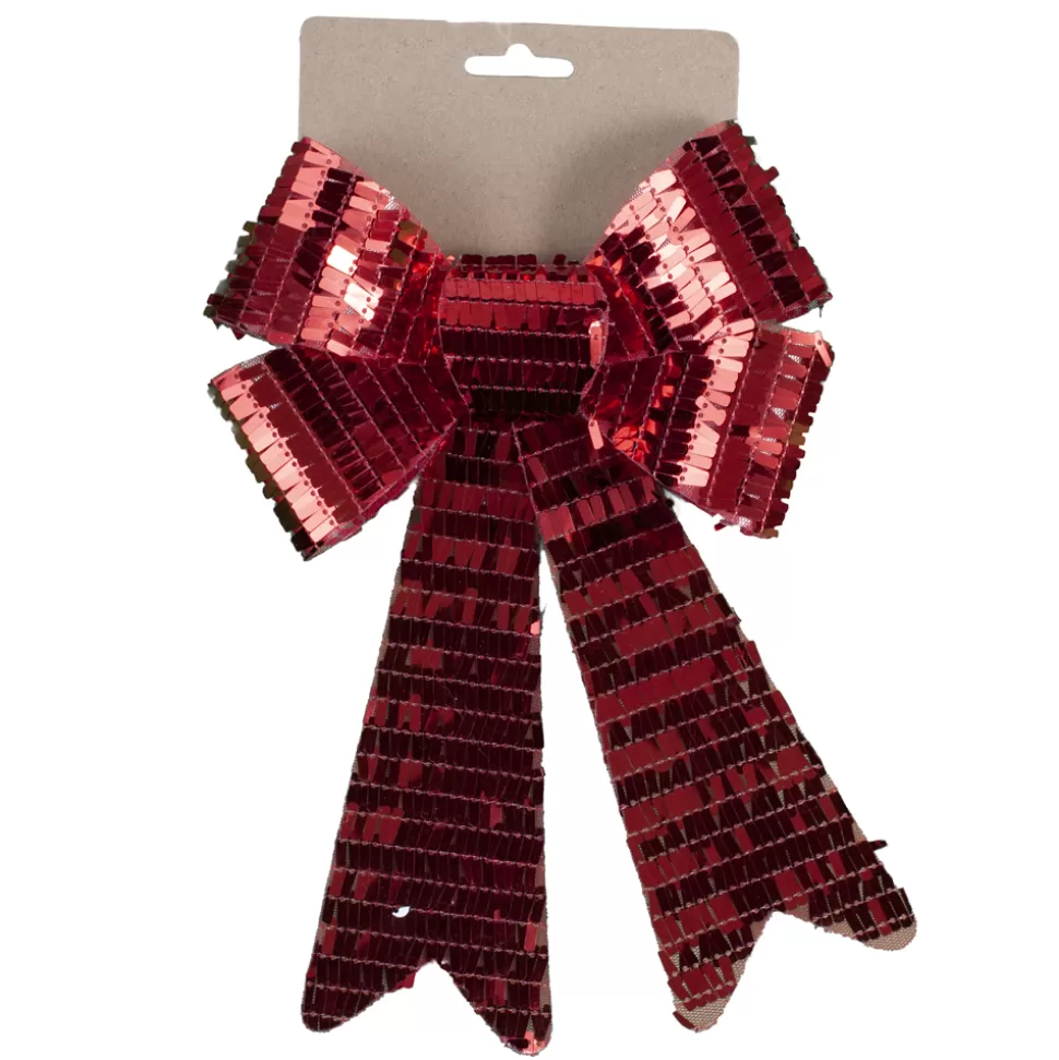 Christmas Forever BOW RED SEQUIN 6″ X 10″