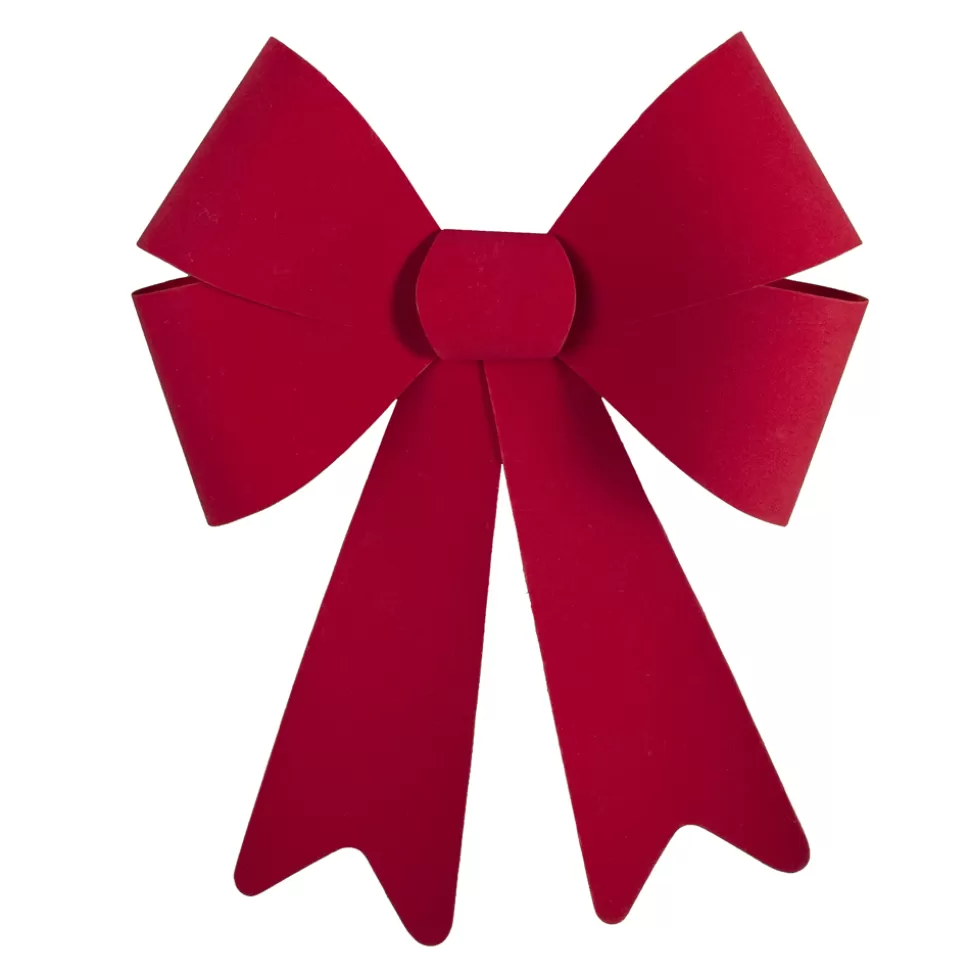 Christmas Forever BOW RED VELVET 14″X20″ FORMED/ PVC BACKING