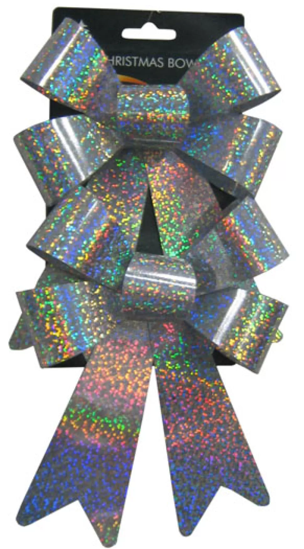 Christmas Forever BOW SILVER LASER 5.5″ X 8″ 2 PCS