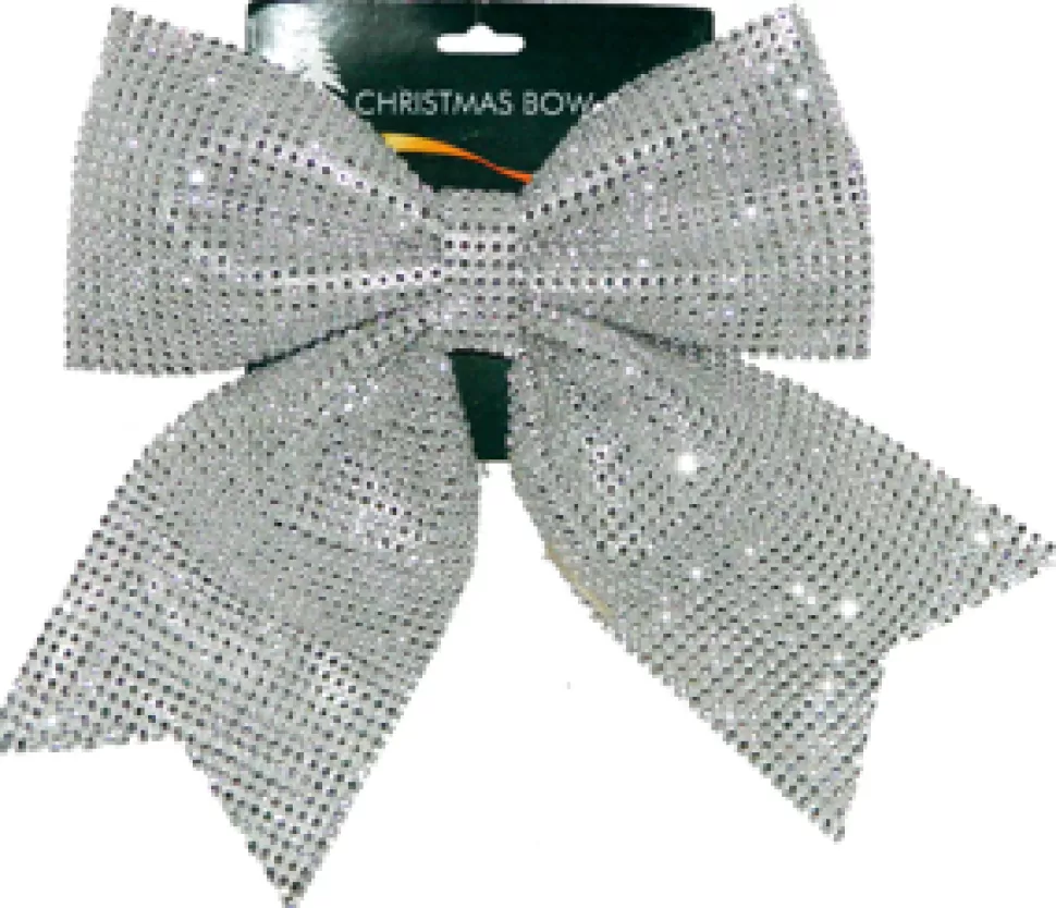 Christmas Forever BOW SILVER SEQUIN 10.5″ X 13.5″