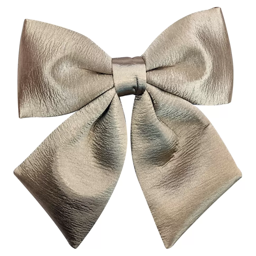 Christmas Forever BOW SPONGE/FABRIC 13″ GOLD