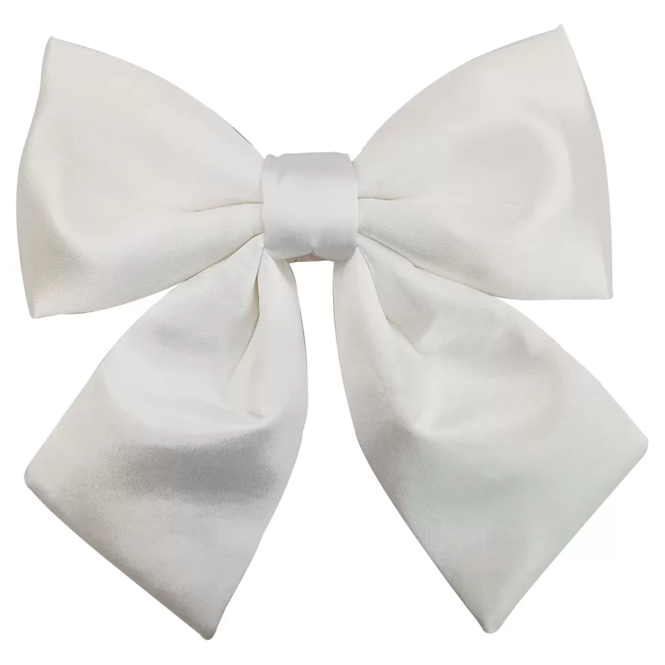 Christmas Forever BOW SPONGE/FABRIC 13″ IVORY
