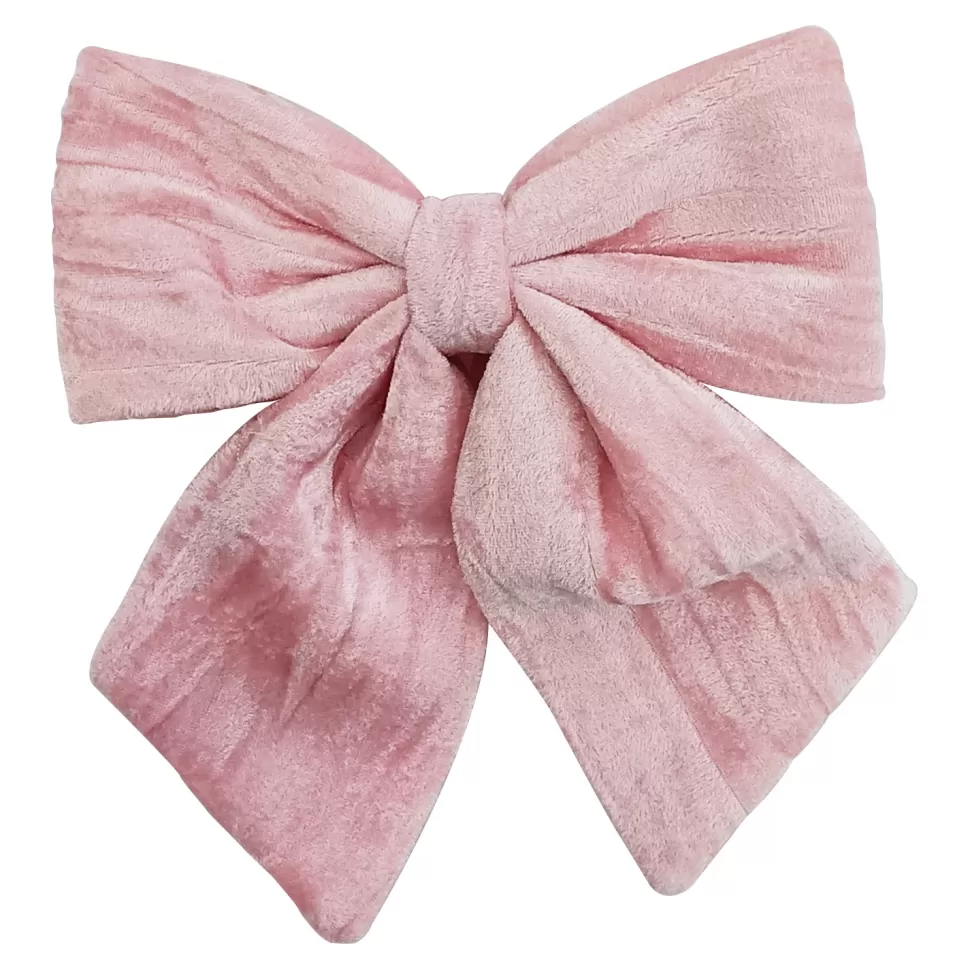 Christmas Forever BOW SPONGE/FABRIC 8.5″ PINK VELVET