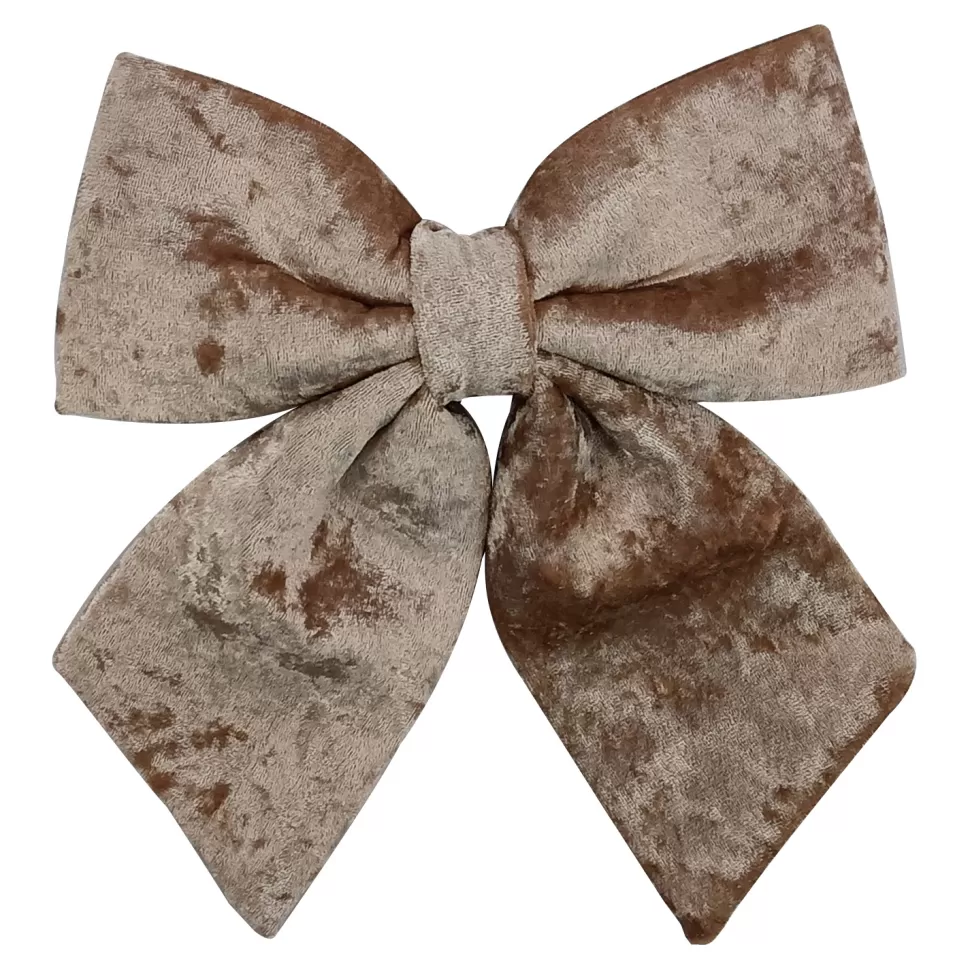 Christmas Forever BOW SPONGE/FABRIC 8.5″ ROSE GOLD VELVET
