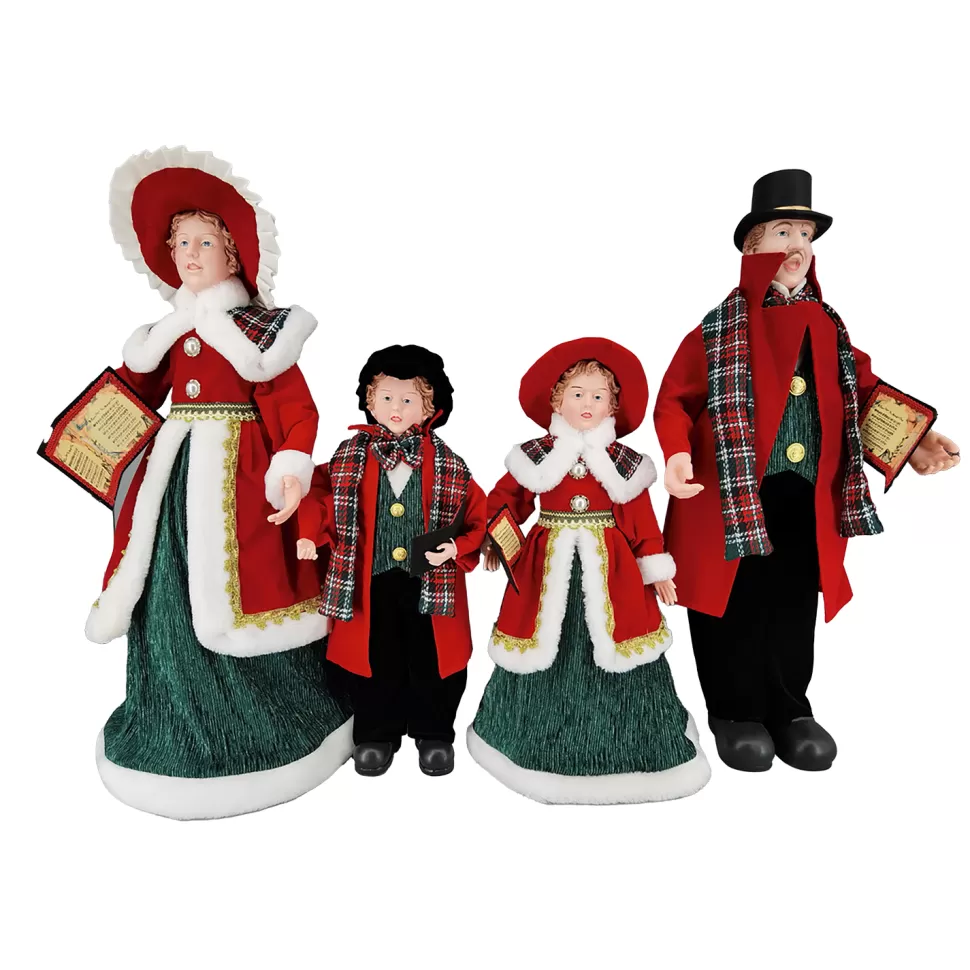 Kids Christmas Forever CAROLER FAMILY 4PC 20″-26″ RED/GREEN/BLACK