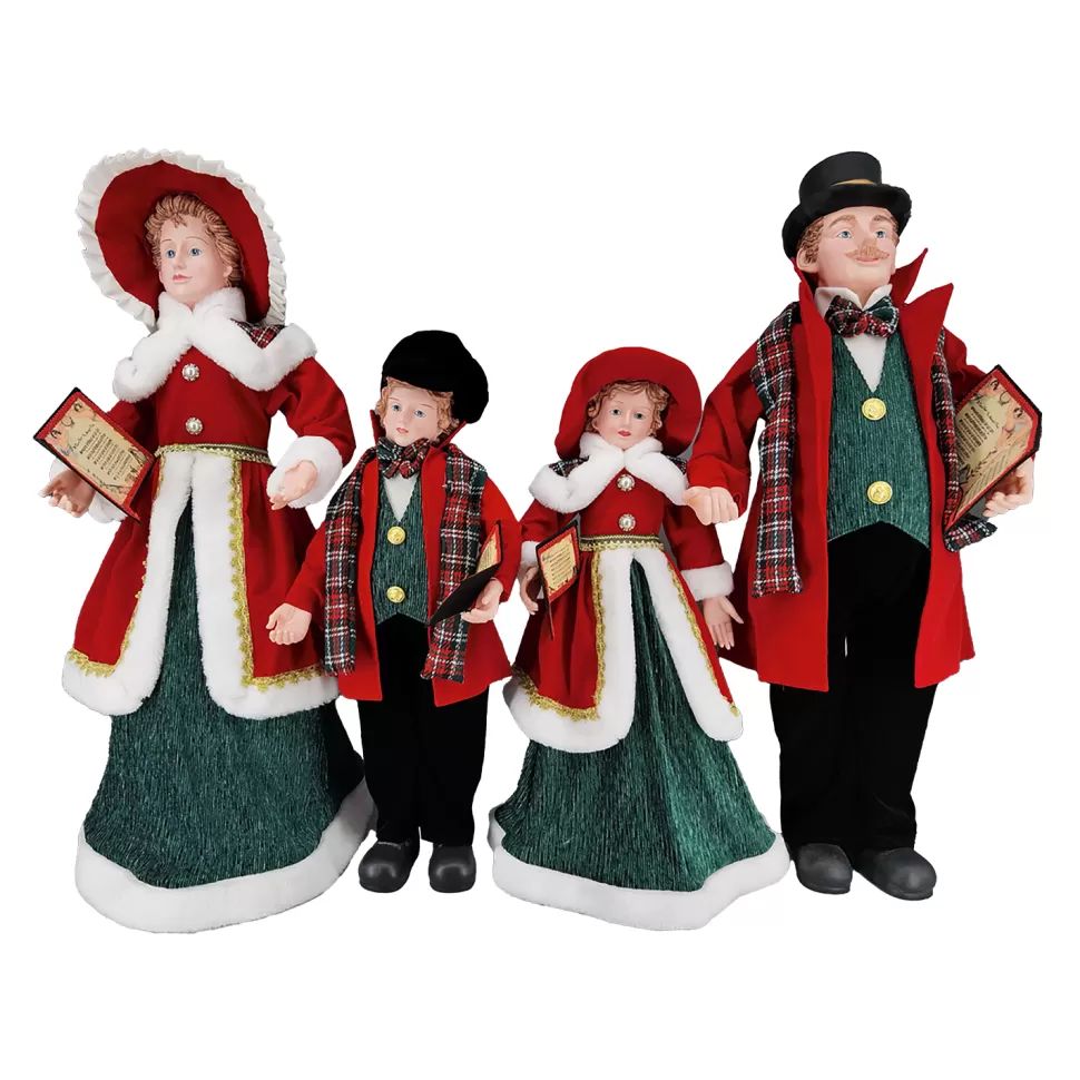 Kids Christmas Forever CAROLER FAMILY 4PC 29″-36″ RED/GREEN/BLACK
