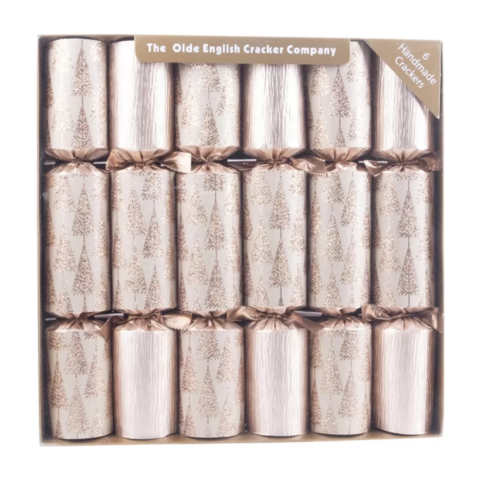 Christmas Forever CHRISTMAS CRACKER PREMIUM 6PCX12″ ROSE GOLD W/ GLITTER XMAS TREE PRINT