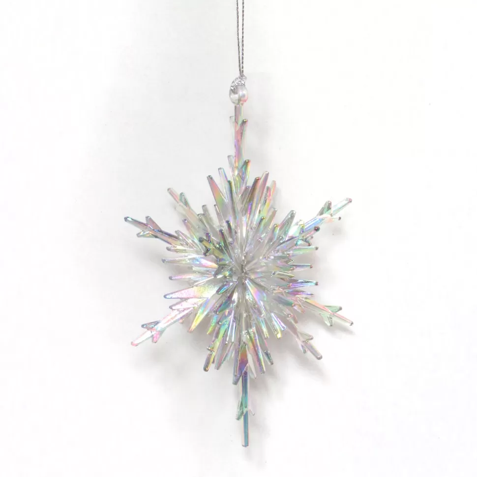Christmas Forever CLEAR GREY SNOWFLAKE 5.5″ IRID. FINISH