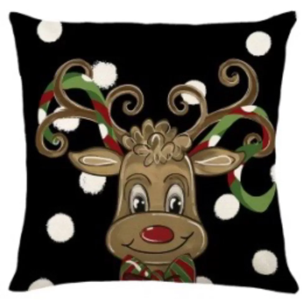 Christmas Forever CUSHION DECORATIVE 16″x16″ – REINDEER