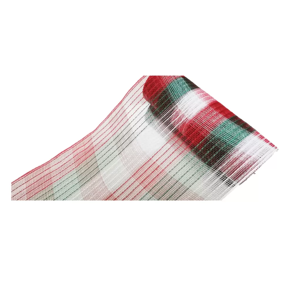 Christmas Forever DECOR MESH 10.5″x10 YDS LN RED/ EMERALD/ WHITE