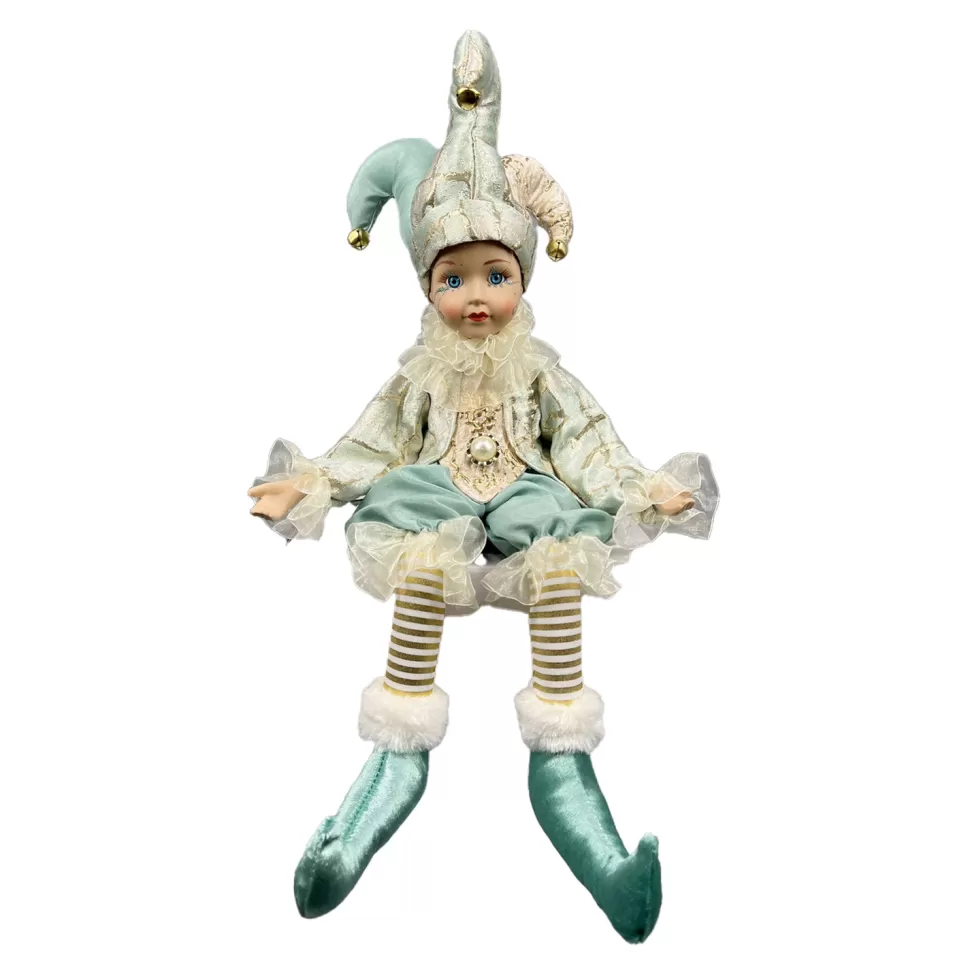 Kids Christmas Forever DOLL SITTING 17″ MINT/GOLD