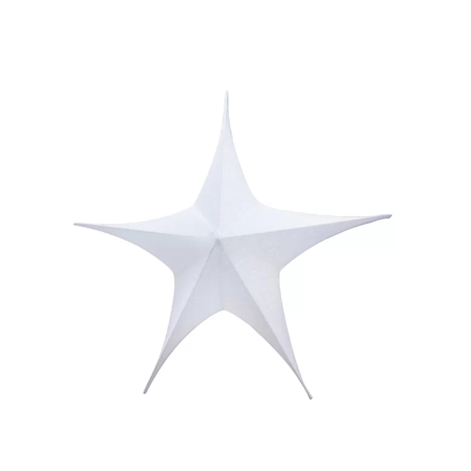 Christmas Forever FOLDING SHIMMER STAR 16″ WHITE