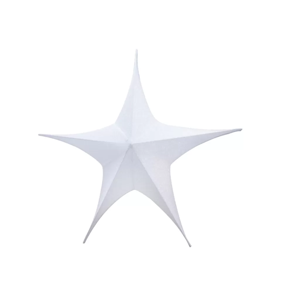 Christmas Forever FOLDING SHIMMER STAR 25″ WHITE