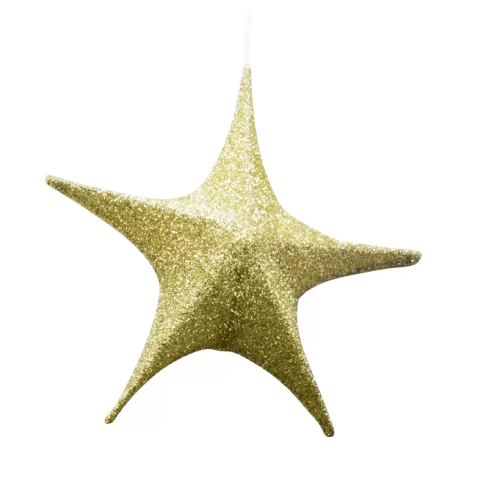 Christmas Forever FOLDING SHIMMER STAR 43″ GOLD
