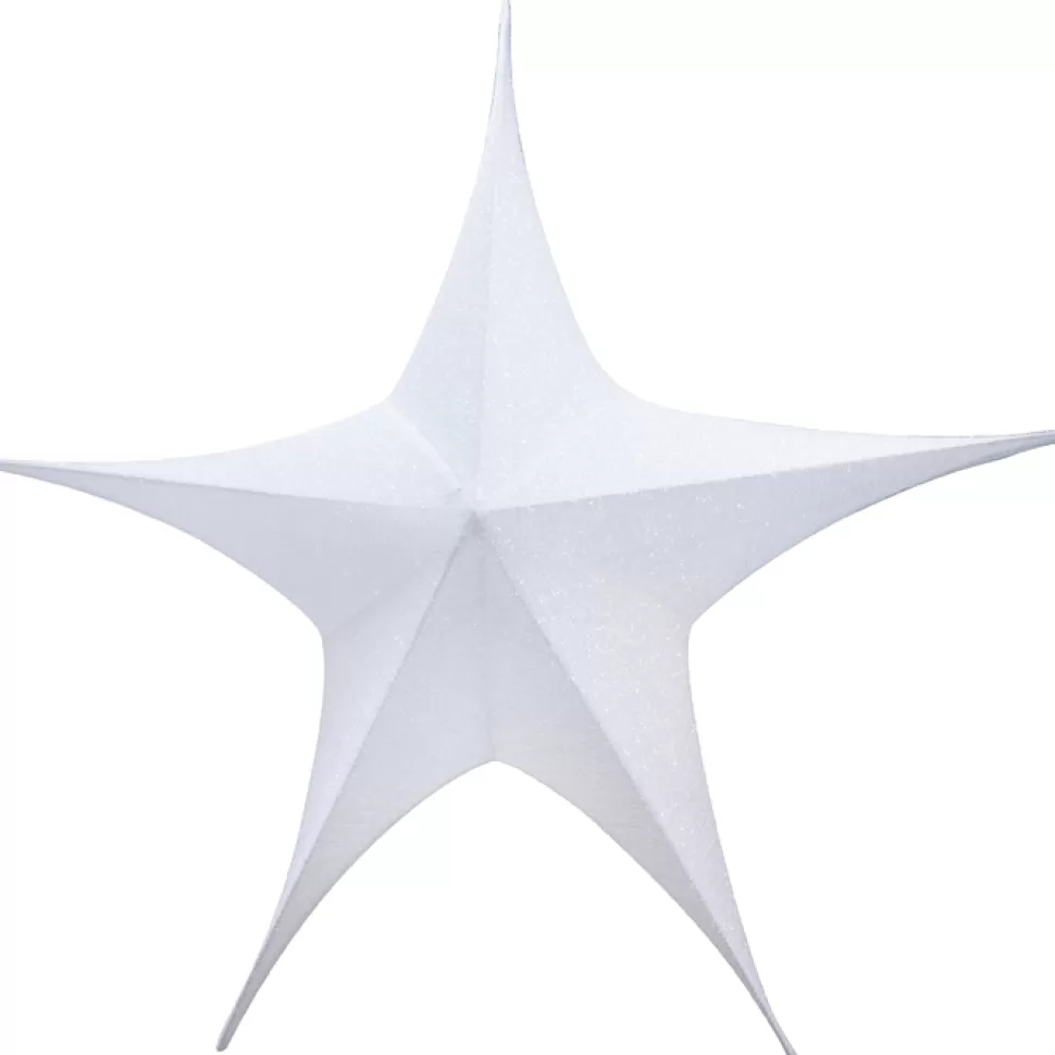 Christmas Forever FOLDING SHIMMER STAR 59″ WHITE