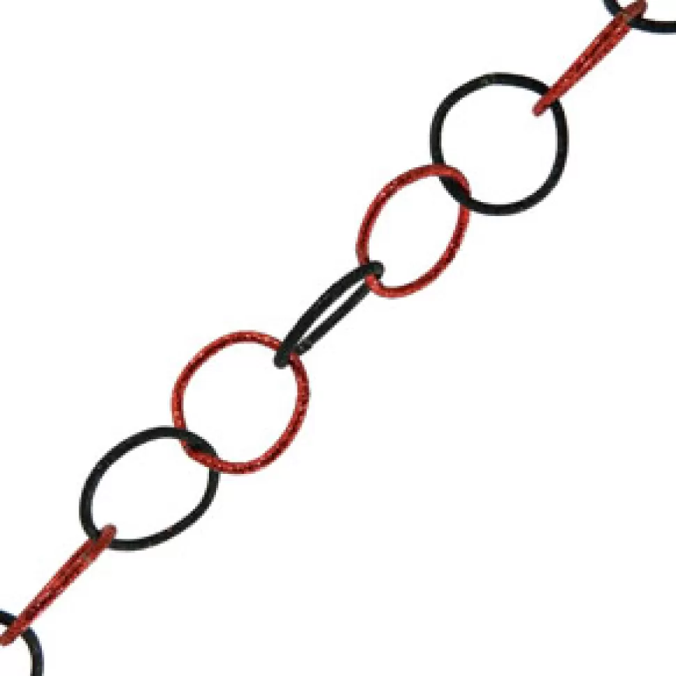 Christmas Forever GARLAND GLITTER RING 72″ RED/ BLACK