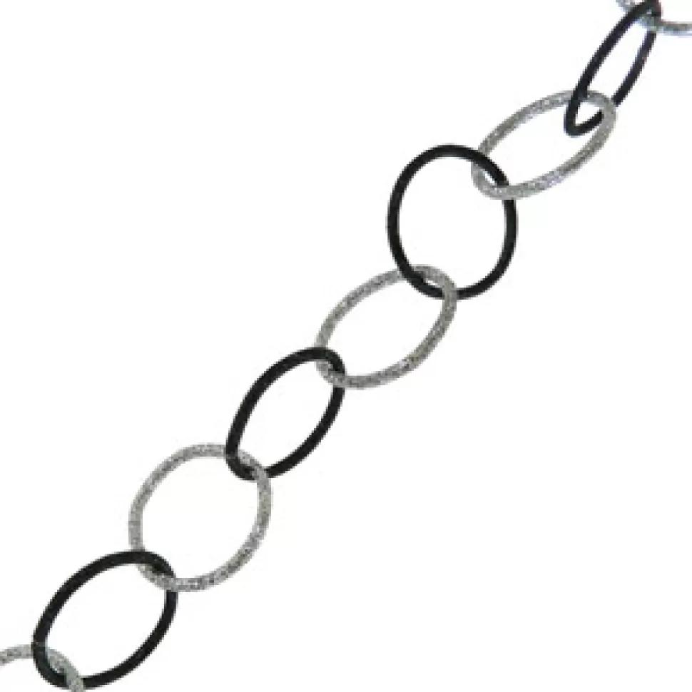 Christmas Forever GARLAND GLITTER RING 72″ SILVER/ BLACK