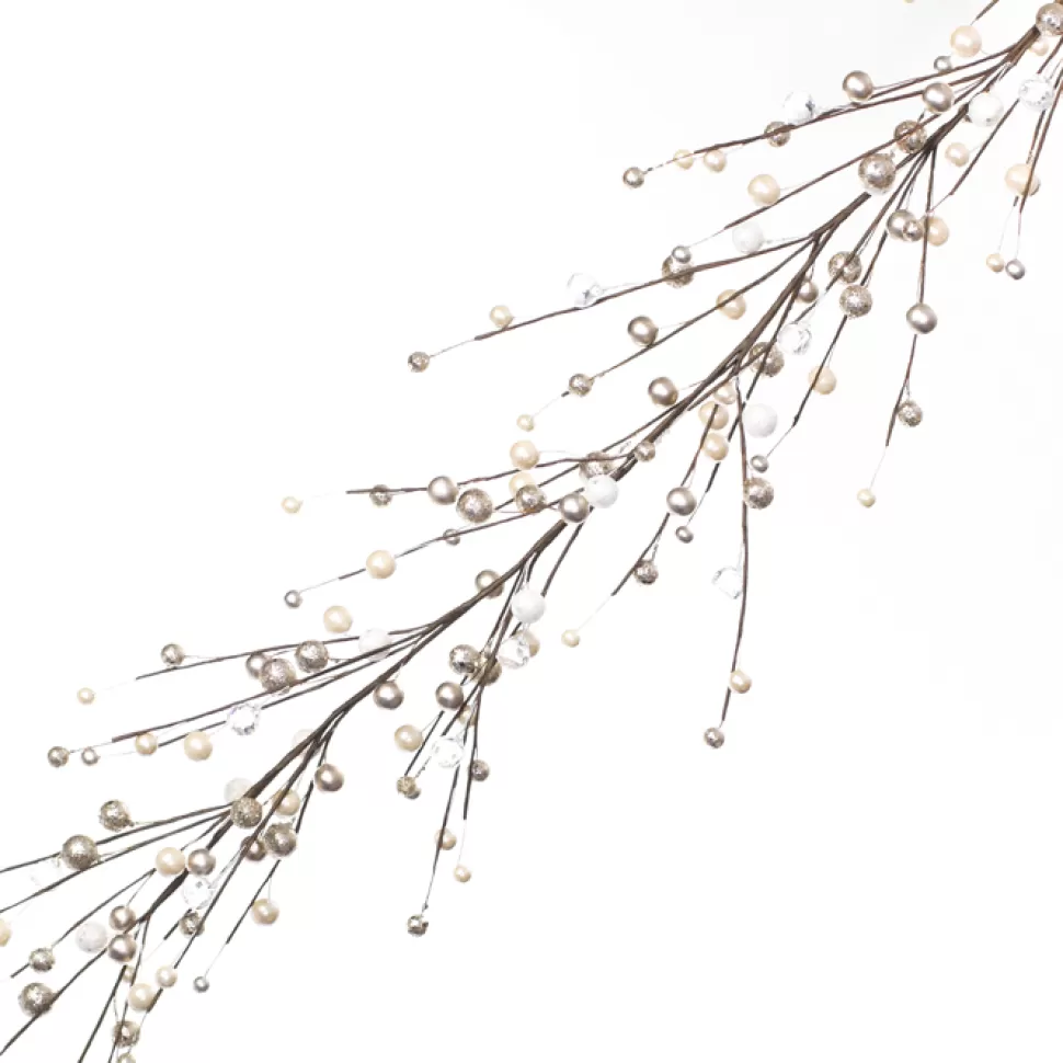 Christmas Forever GARLAND PEARLS 48″ CHAMPAGNE/WHITE