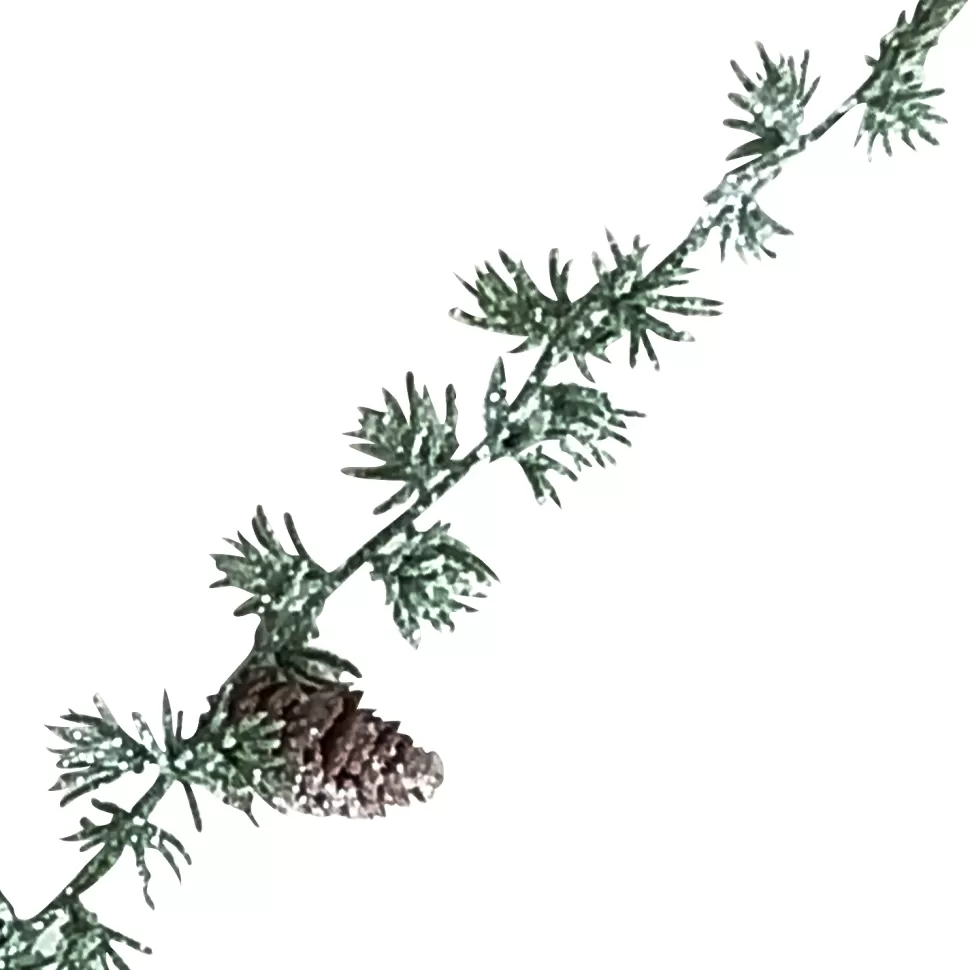 Christmas Forever GARLAND PINE 47″ HANGING ICED PINE W/ PINE CONES